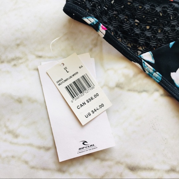 Rip Curl Wildflower Luxe Crochet Hipster Bikini L - Picture 6 of 8